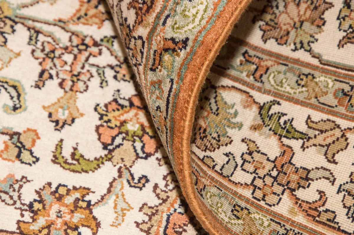 Tapis en soie - Soie du Cachemire - 157 x 90 cm - beige