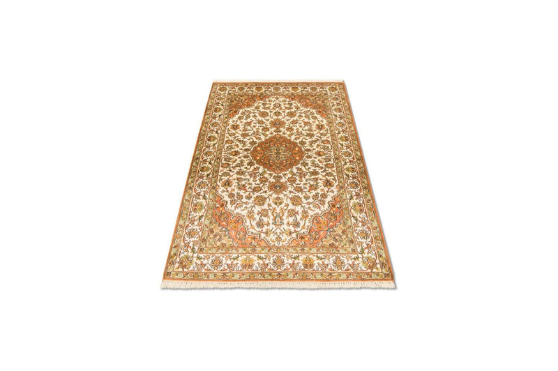 Tapis en soie - Soie du Cachemire - 157 x 90 cm - beige