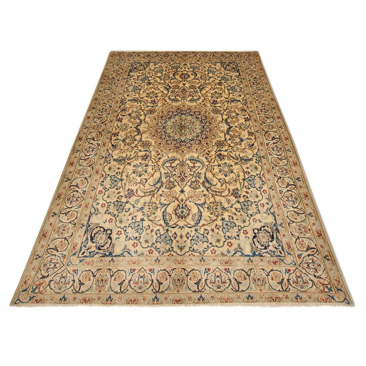 Tapis persan - Nain - Royal - 215 x 132 cm - beige