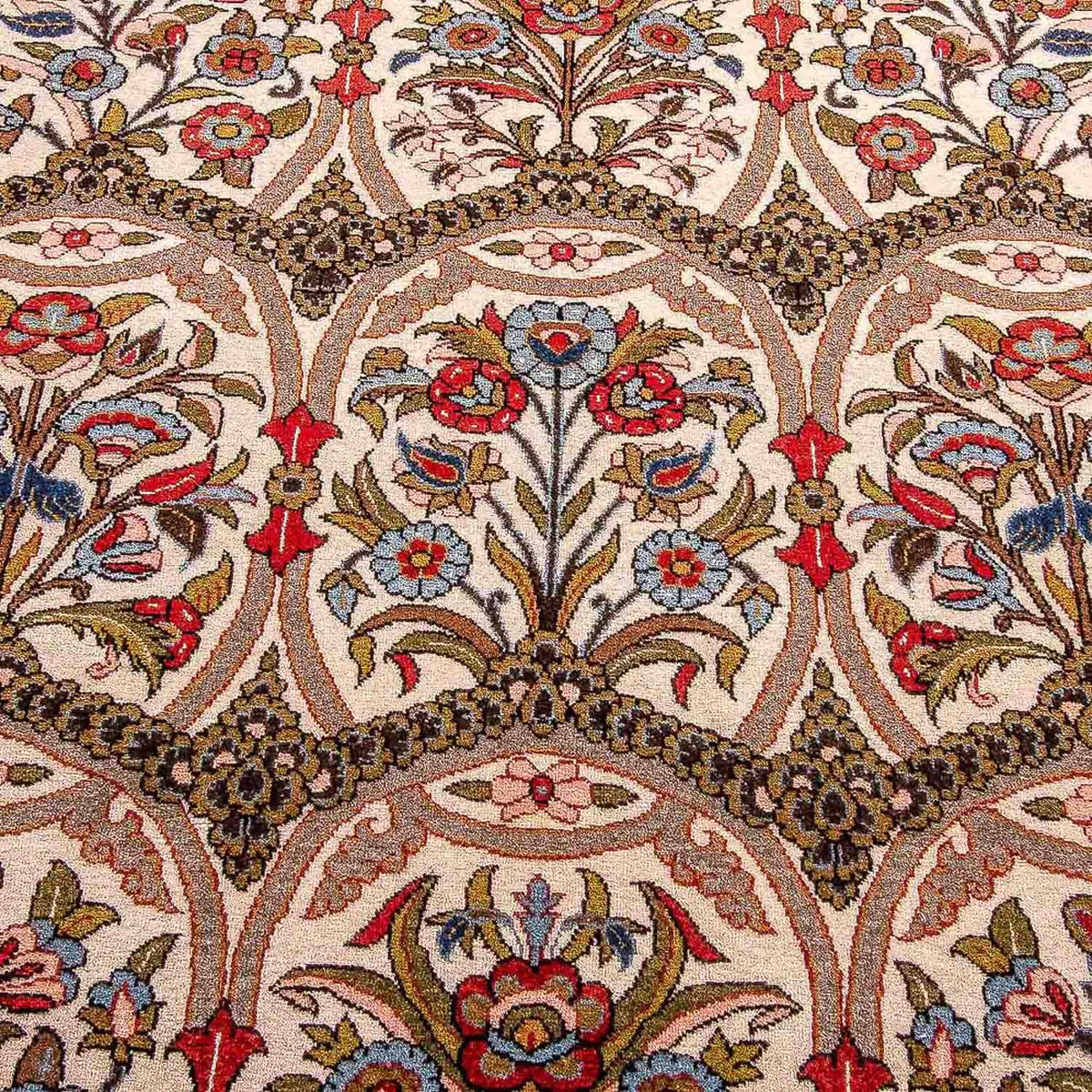 Tapis persan - Ghom - 215 x 141 cm - rouge