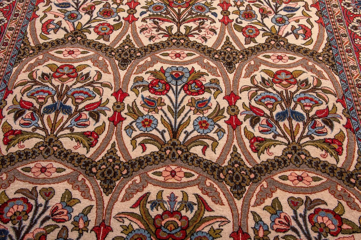 Tapis persan - Ghom - 215 x 141 cm - rouge