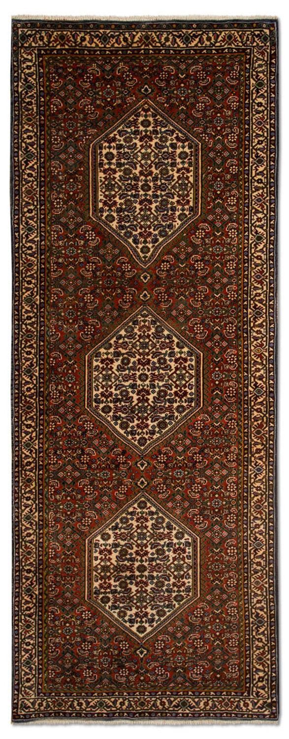 Tapis de couloir Tapis persan - Bidjar - 214 x 77 cm - marron