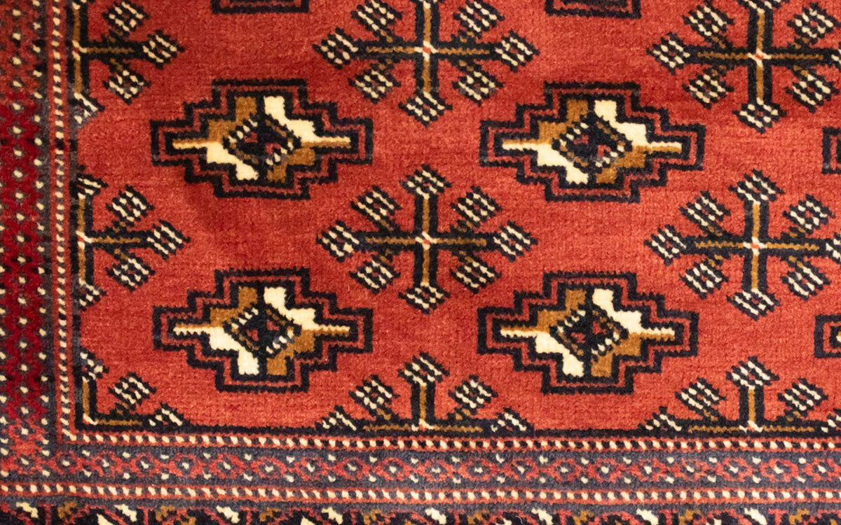 Tapis de couloir Tapis Turkaman - 100 x 50 cm - rouge