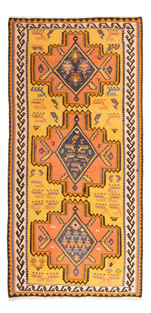 Tapis de couloir Tapis Kelim - Vieux - 280 x 147 cm - multicolore