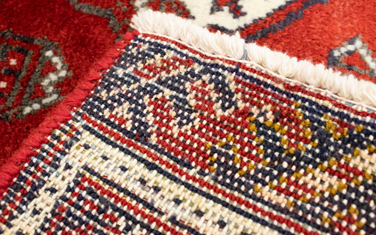 Tapis de couloir Tapis Turkaman - 100 x 50 cm - rouge