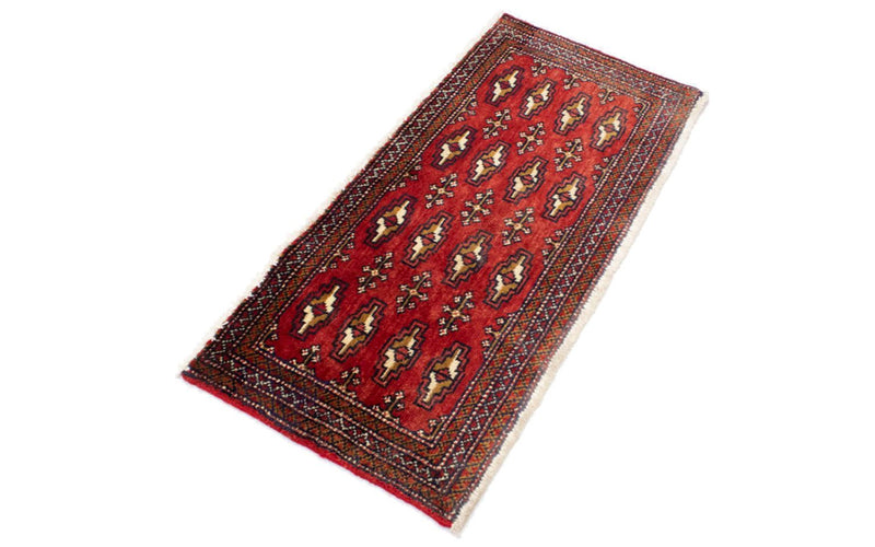 Tapis de couloir Tapis Turkaman - 100 x 50 cm - rouge