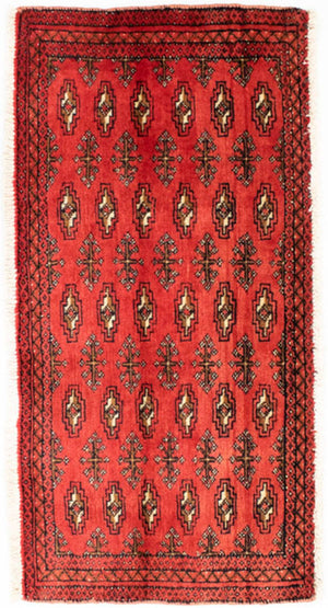 Tapis de couloir Tapis Turkaman - 100 x 50 cm - rouge