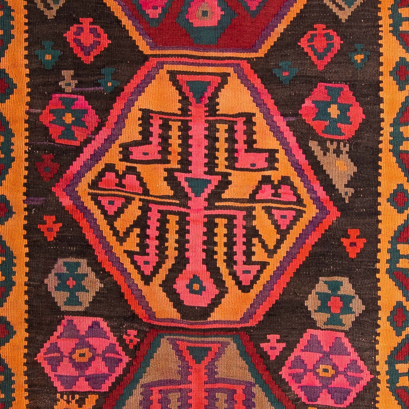 Tapis de couloir Tapis Kelim - Vieux - 375 x 142 cm - multicolore
