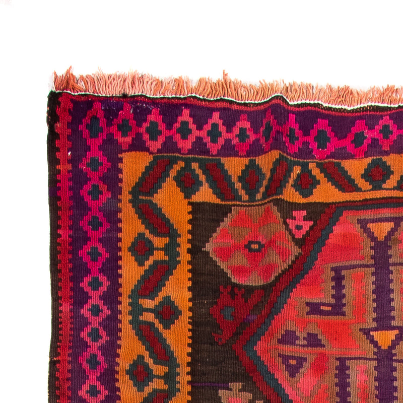 Tapis de couloir Tapis Kelim - Vieux - 375 x 142 cm - multicolore