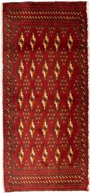 Tapis Turkaman - 130 x 60 cm - rouge