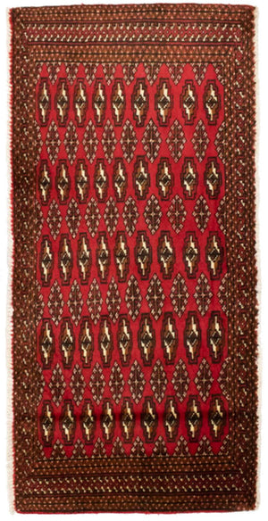 Tapis Turkaman - 130 x 60 cm - rouge