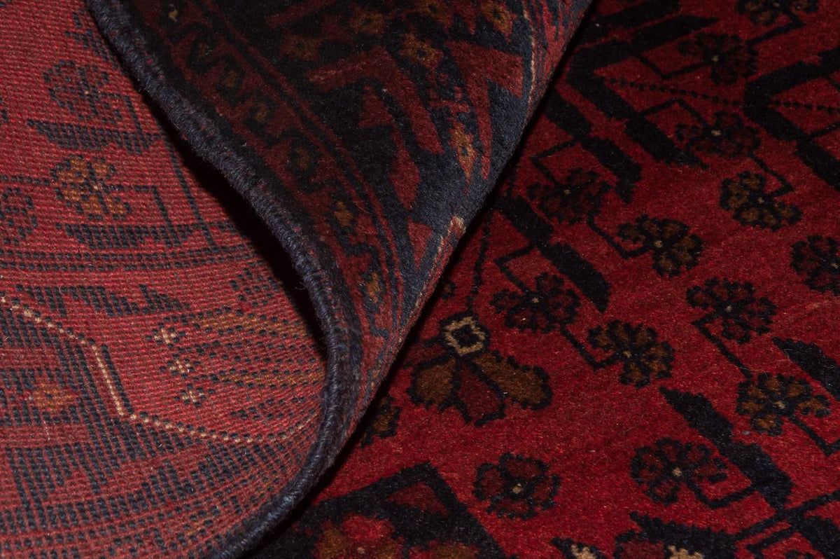 Tapis afghan - Kunduz - 186 x 122 cm - rouge