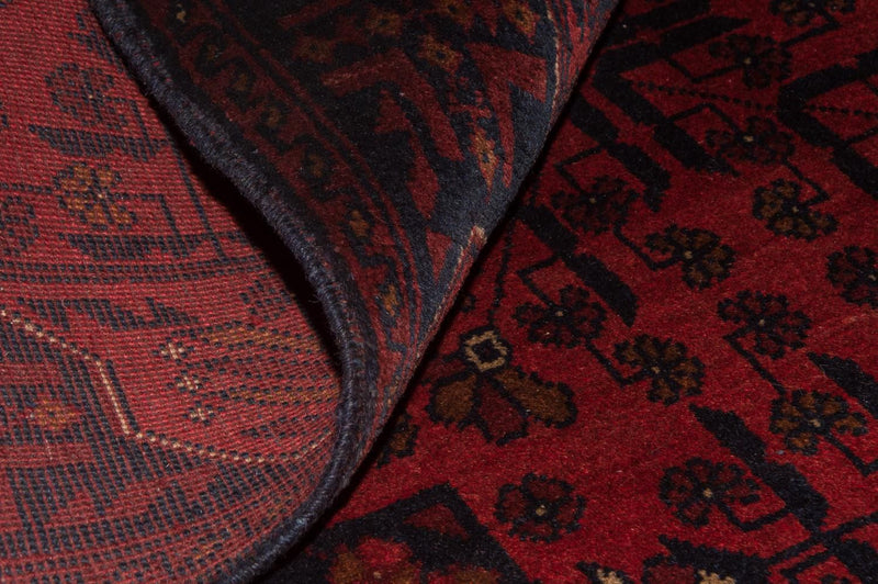 Tapis afghan - Kunduz - 186 x 122 cm - rouge
