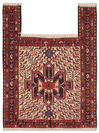 Kilim en soie 95x99cm - beige