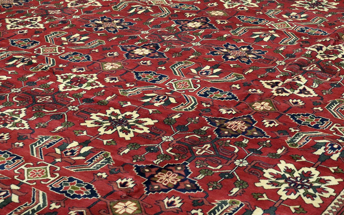 Tapis afghan - Hatschlu - 492 x 401 cm - rouge