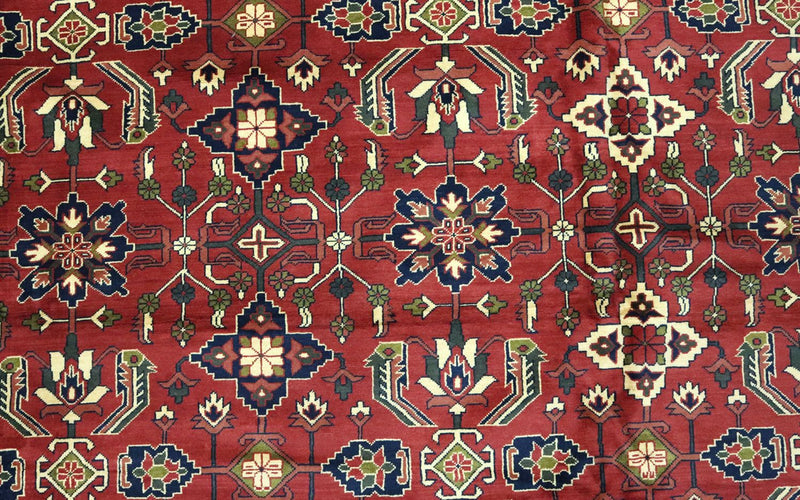 Tapis afghan - Hatschlu - 492 x 401 cm - rouge