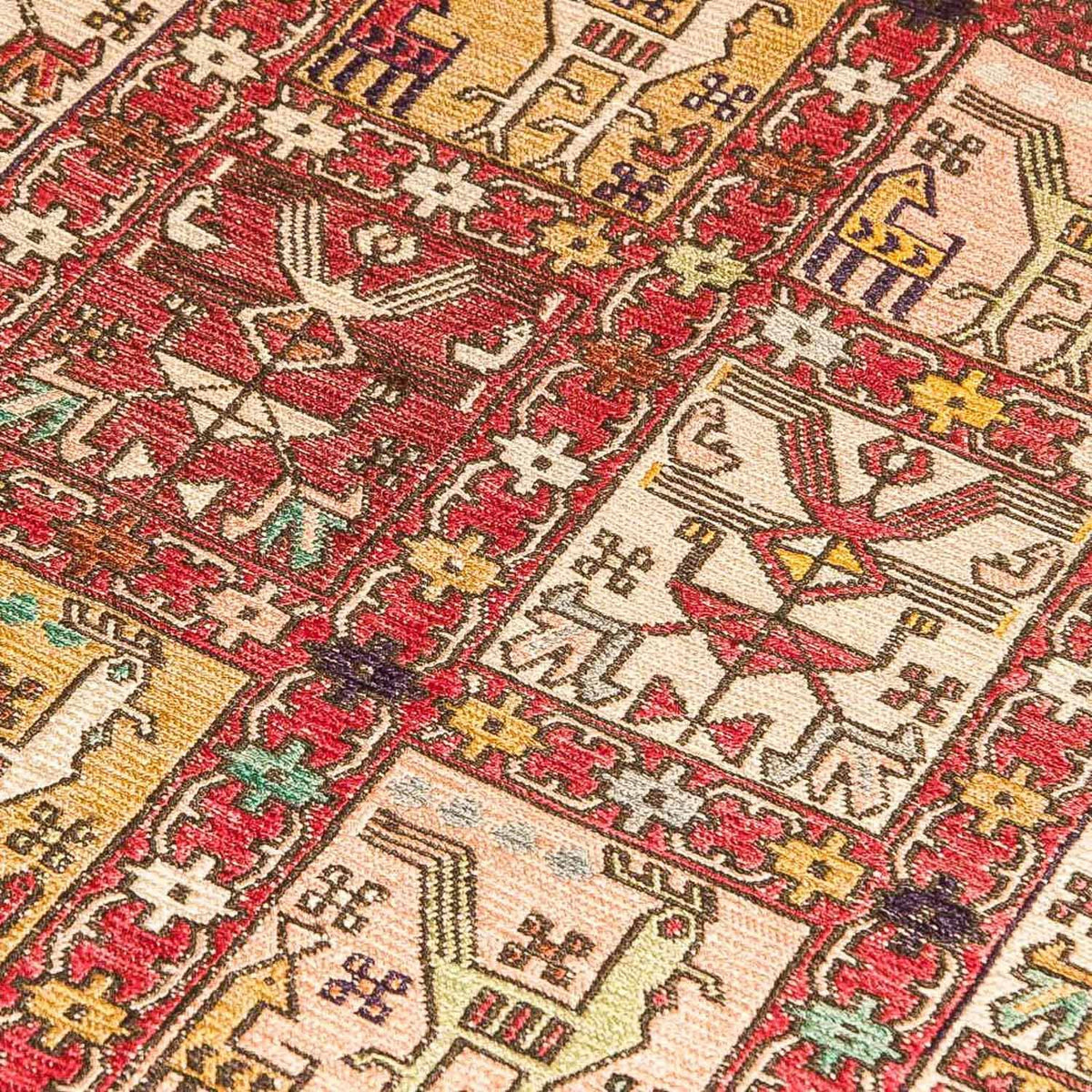Tapis Kelim - Oriental - 97 x 75 cm - rouge