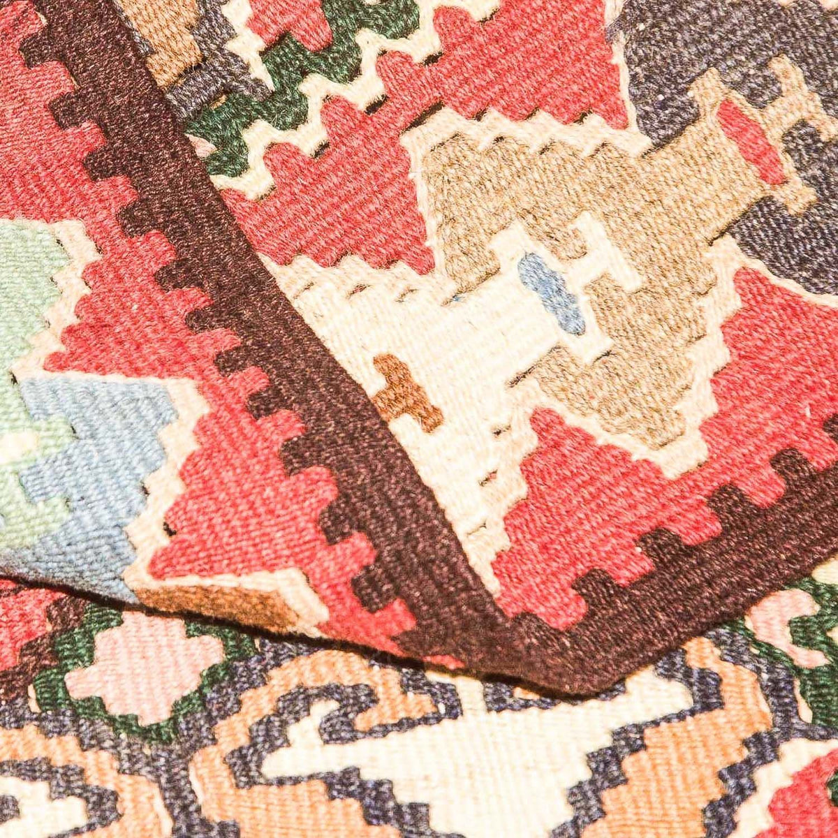 Tapis Kelim - Vieux - 143 x 119 cm - beige