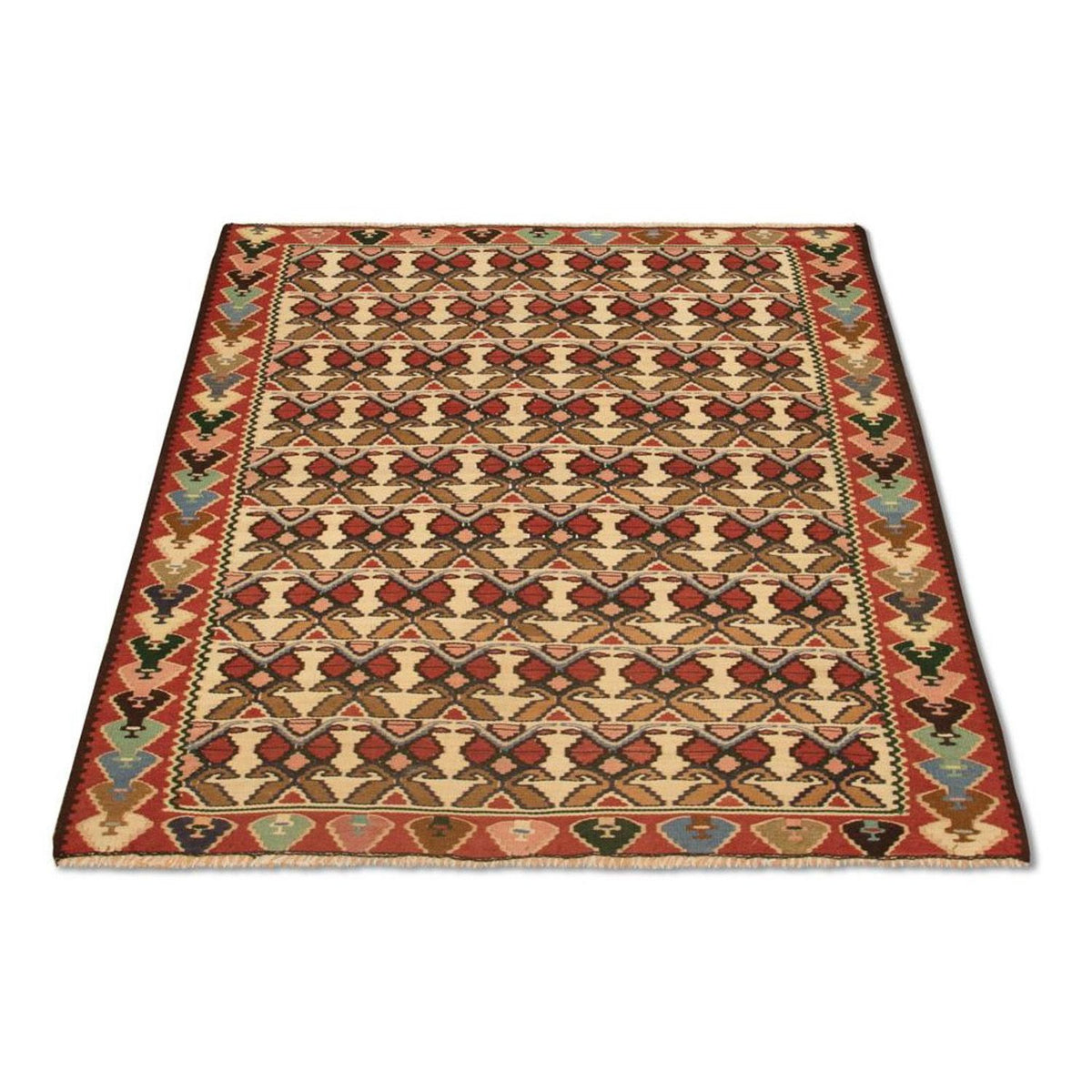 Tapis Kelim - Vieux - 143 x 119 cm - beige