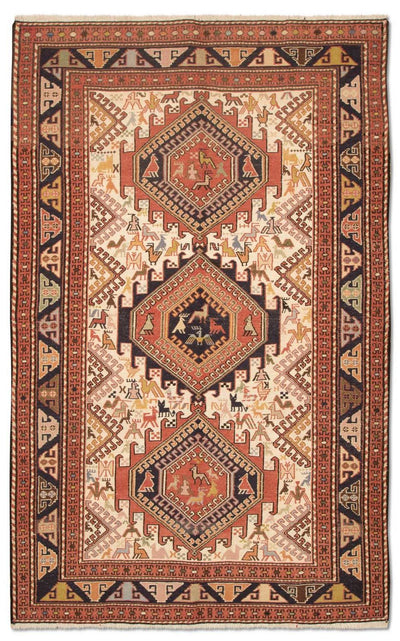 Kilim en soie 122x194cm - marron