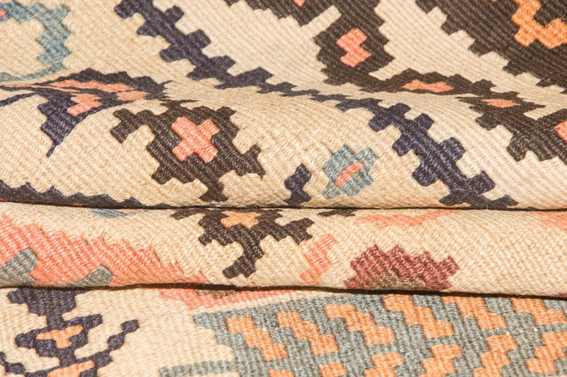 Tapis de couloir Tapis Kelim - Vieux - 195 x 108 cm - beige