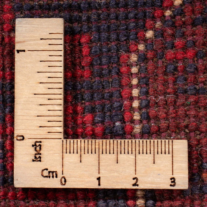 Tapis de couloir Tapis afghan - Kunduz - 289 x 77 cm - rouge