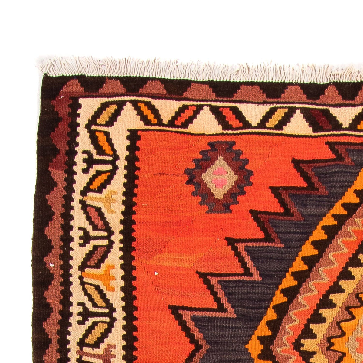 Tapis de couloir Tapis Kelim - Vieux - 275 x 140 cm - multicolore