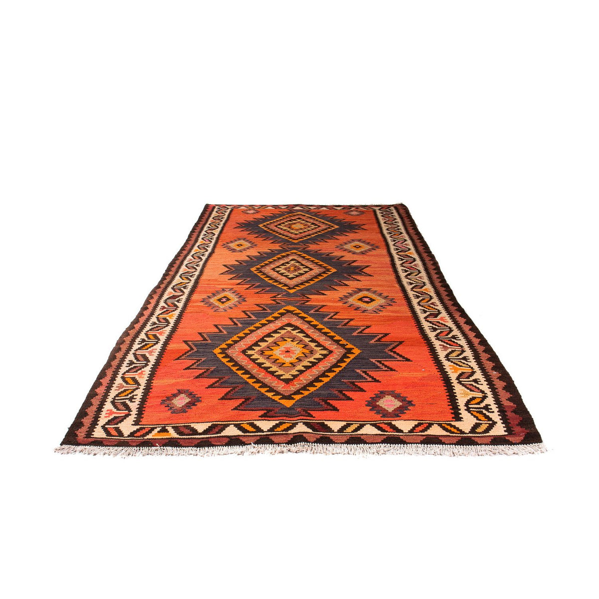 Tapis de couloir Tapis Kelim - Vieux - 275 x 140 cm - multicolore