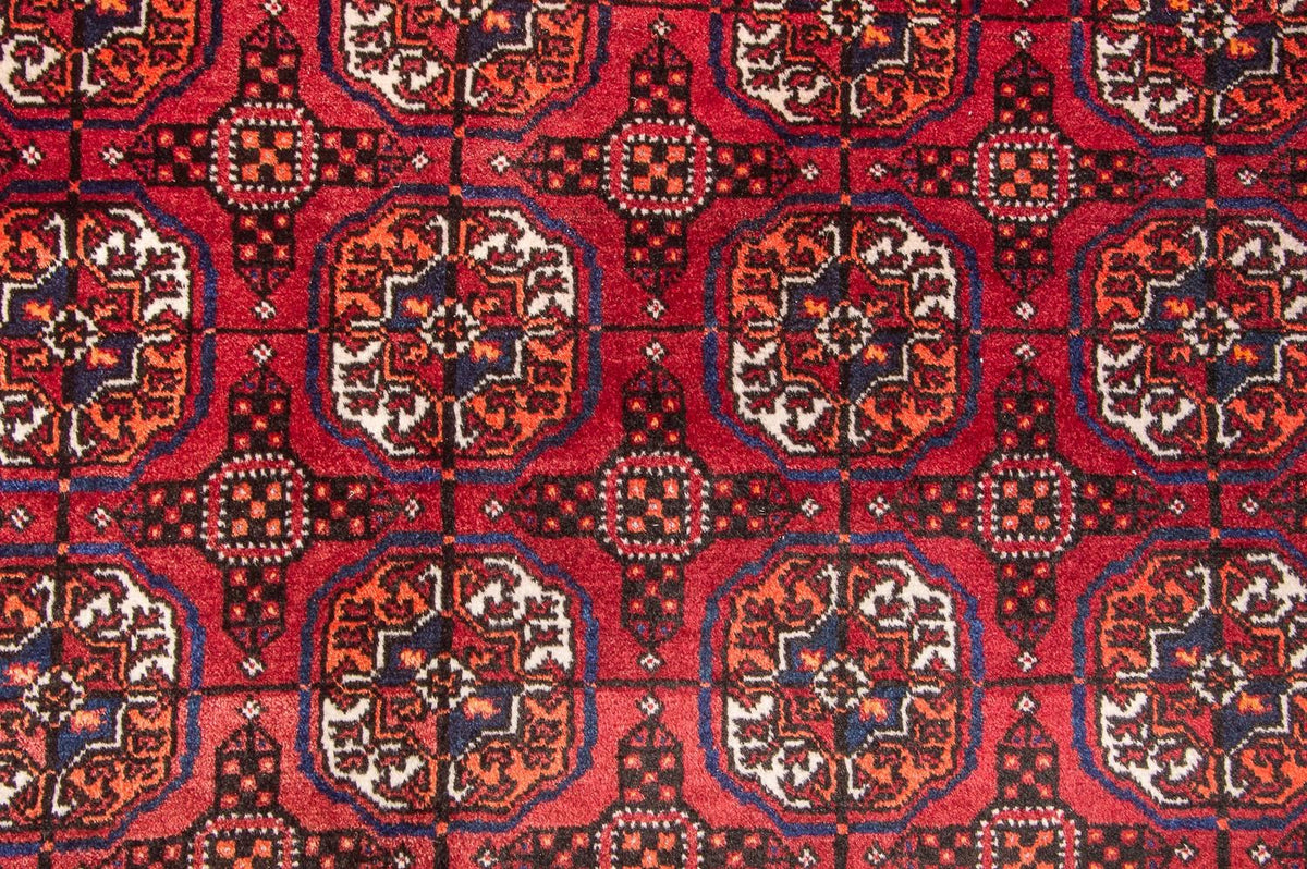 Tapis de couloir Tapis afghan - Boukhara - 292 x 86 cm - rouge