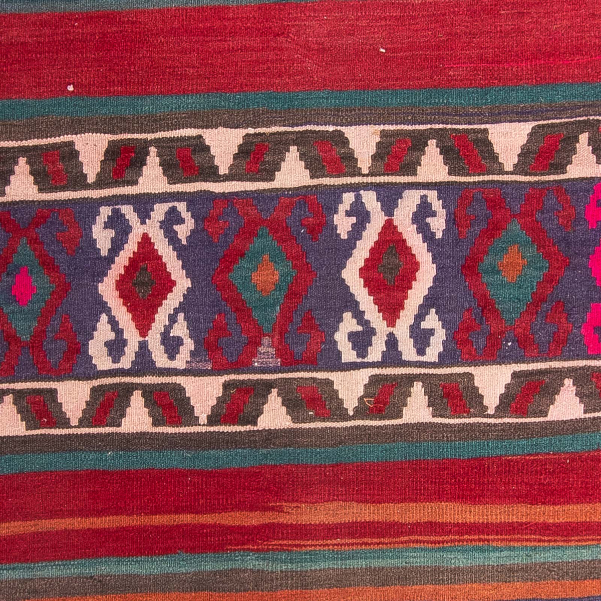 Tapis de couloir Tapis Kelim - Vieux - 370 x 140 cm - multicolore