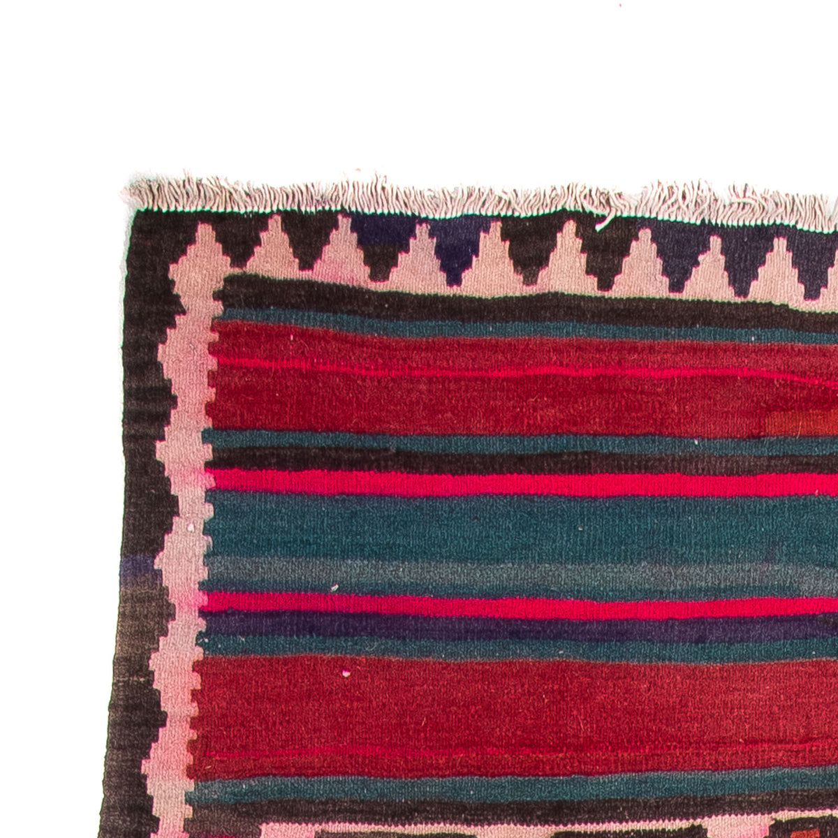 Tapis de couloir Tapis Kelim - Vieux - 370 x 140 cm - multicolore