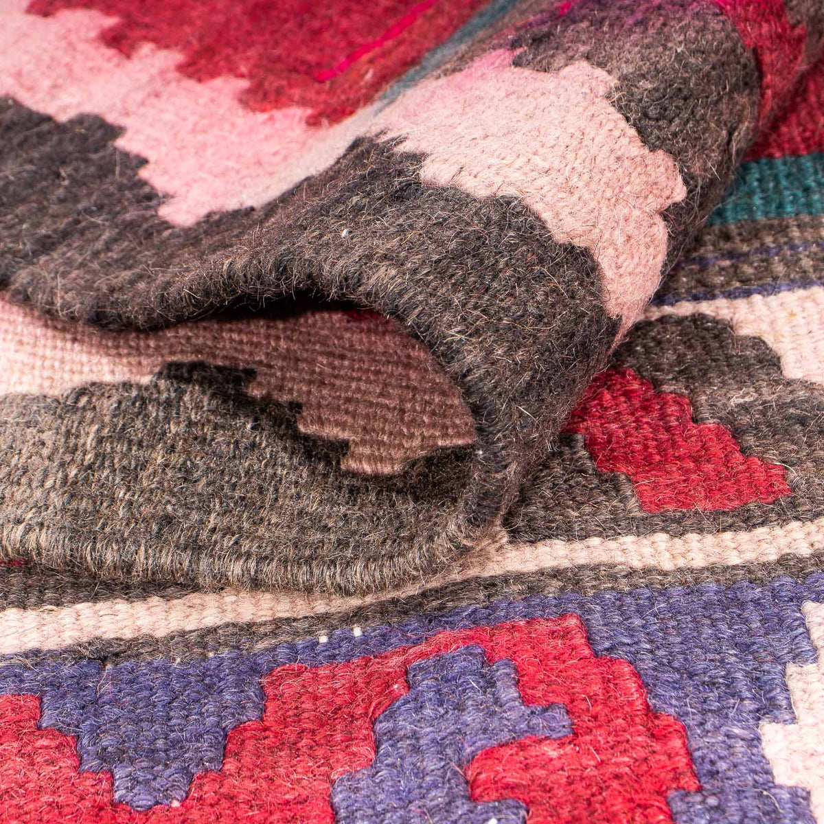 Tapis de couloir Tapis Kelim - Vieux - 370 x 140 cm - multicolore