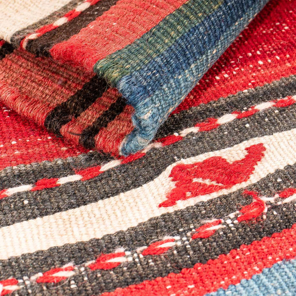 Tapis de couloir Tapis Kelim - Vieux - 250 x 140 cm - multicolore