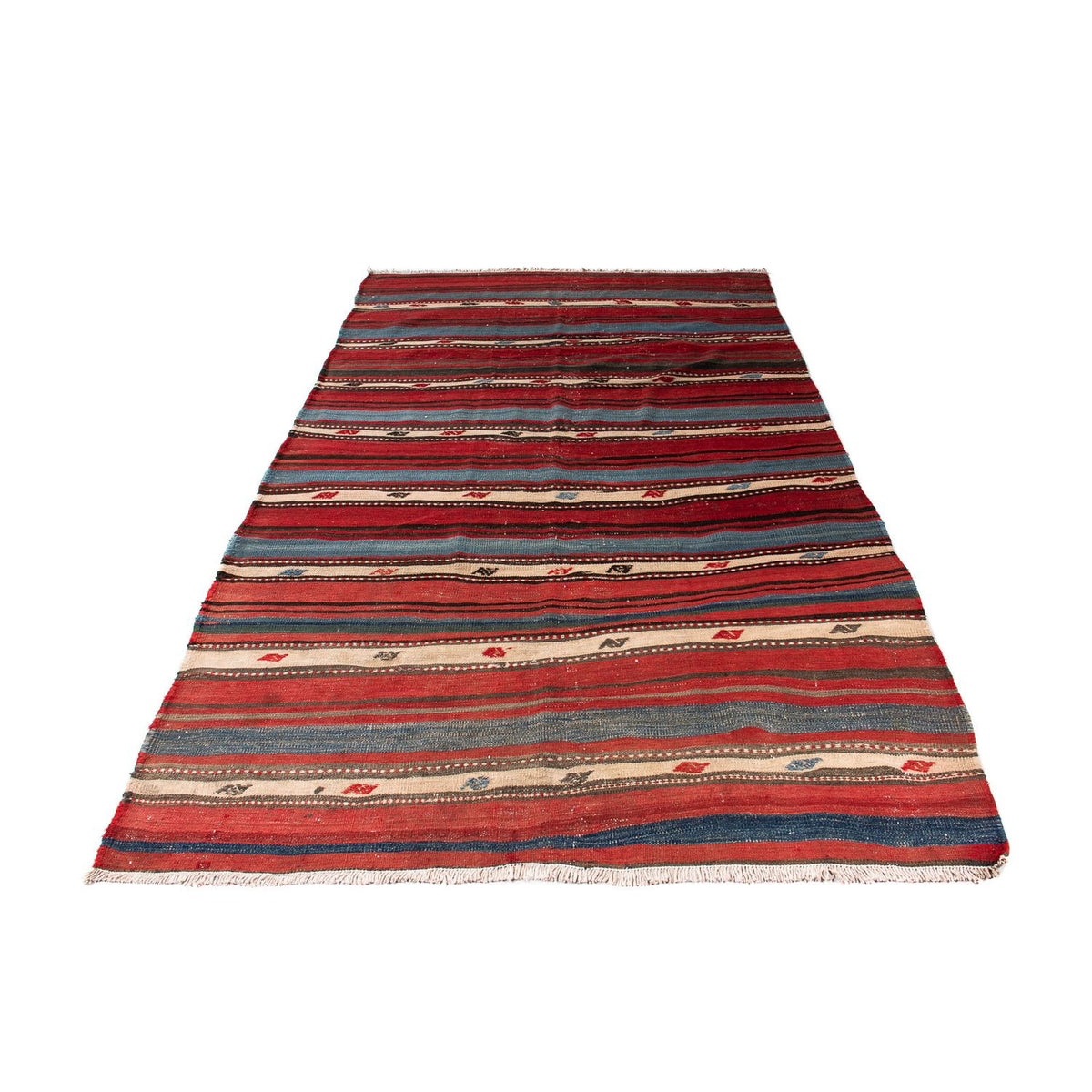 Tapis de couloir Tapis Kelim - Vieux - 250 x 140 cm - multicolore
