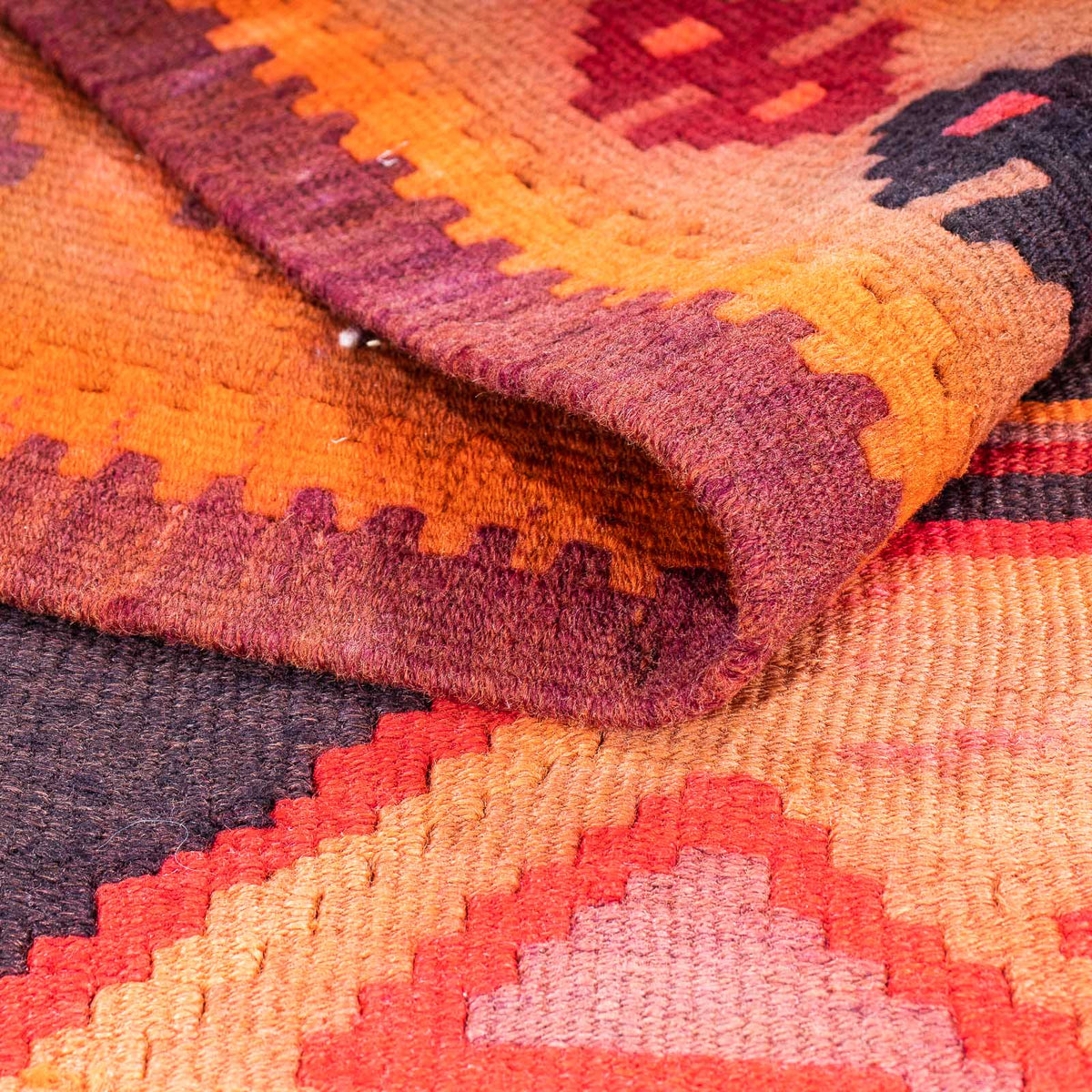 Tapis de couloir Tapis Kelim - Vieux - 360 x 140 cm - multicolore