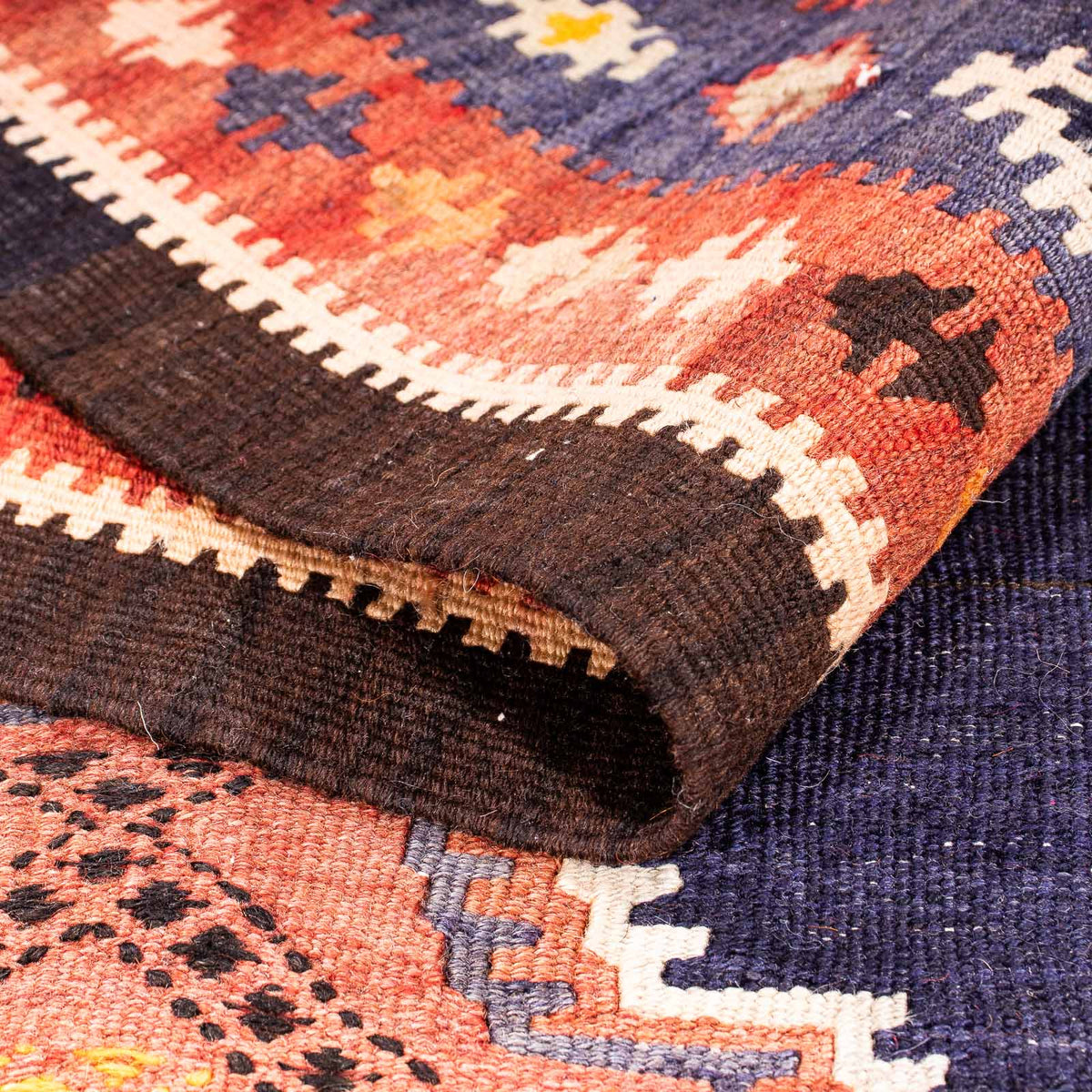 Tapis de couloir Tapis Kelim - Vieux - 330 x 120 cm - multicolore