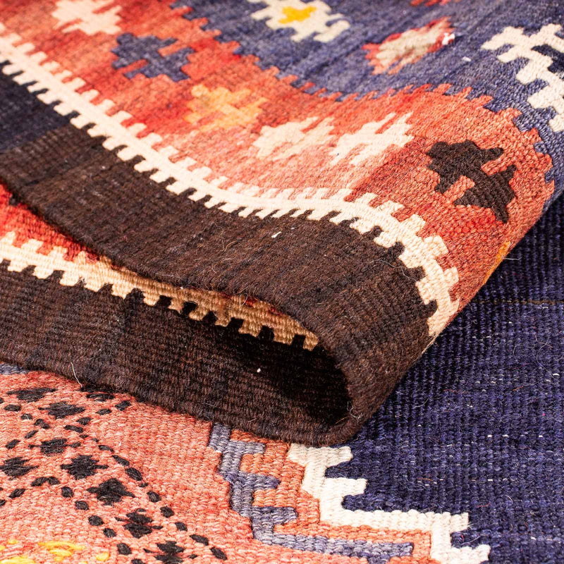 Tapis de couloir Tapis Kelim - Vieux - 330 x 120 cm - multicolore