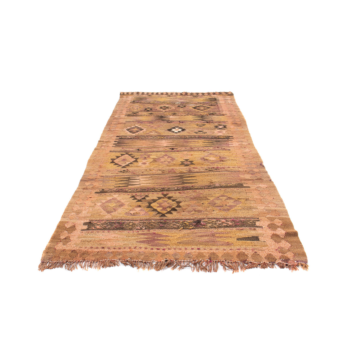 Tapis de couloir Tapis Kelim - Vieux - 260 x 110 cm - multicolore