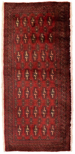 Tapis Turkaman - 130 x 60 cm - rouge