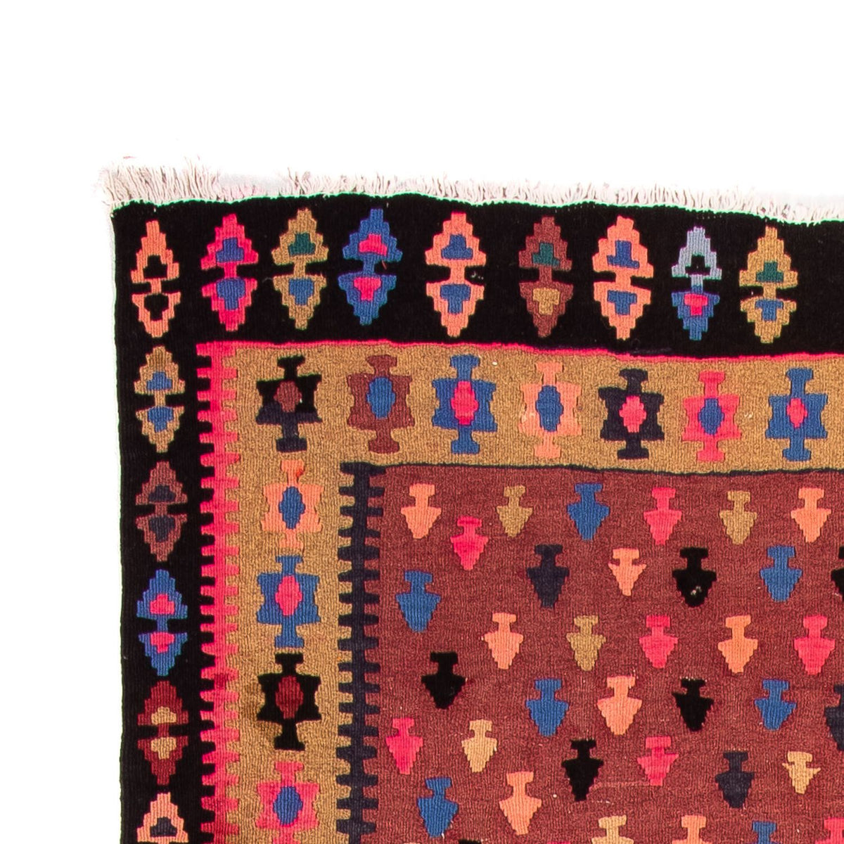 Tapis de couloir Tapis Kelim - Vieux - 330 x 145 cm - multicolore