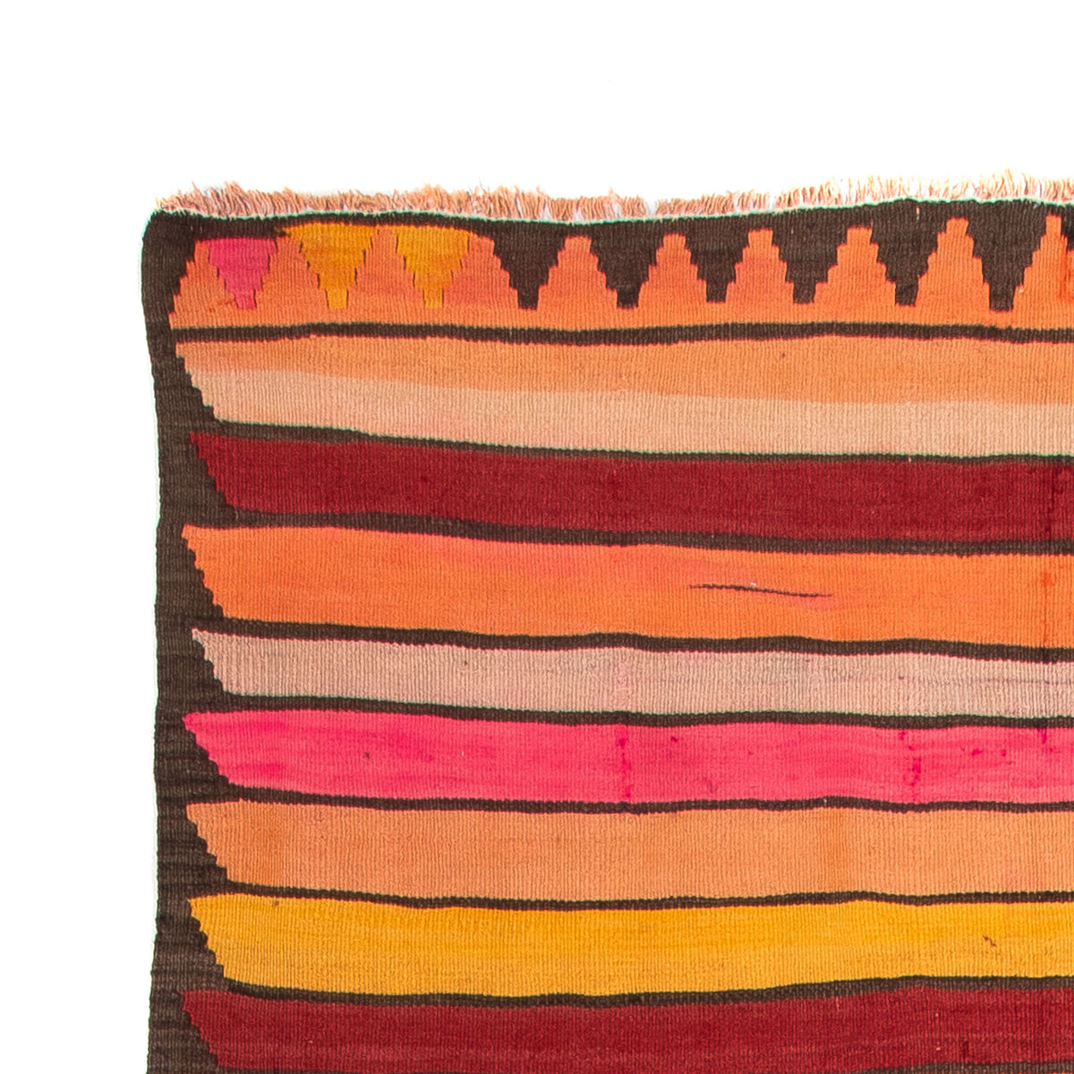 Tapis de couloir Tapis Kelim - Vieux - 370 x 160 cm - multicolore