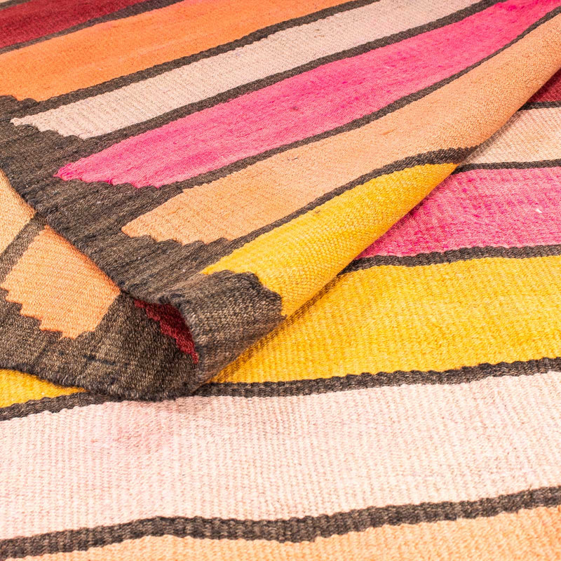 Tapis de couloir Tapis Kelim - Vieux - 370 x 160 cm - multicolore
