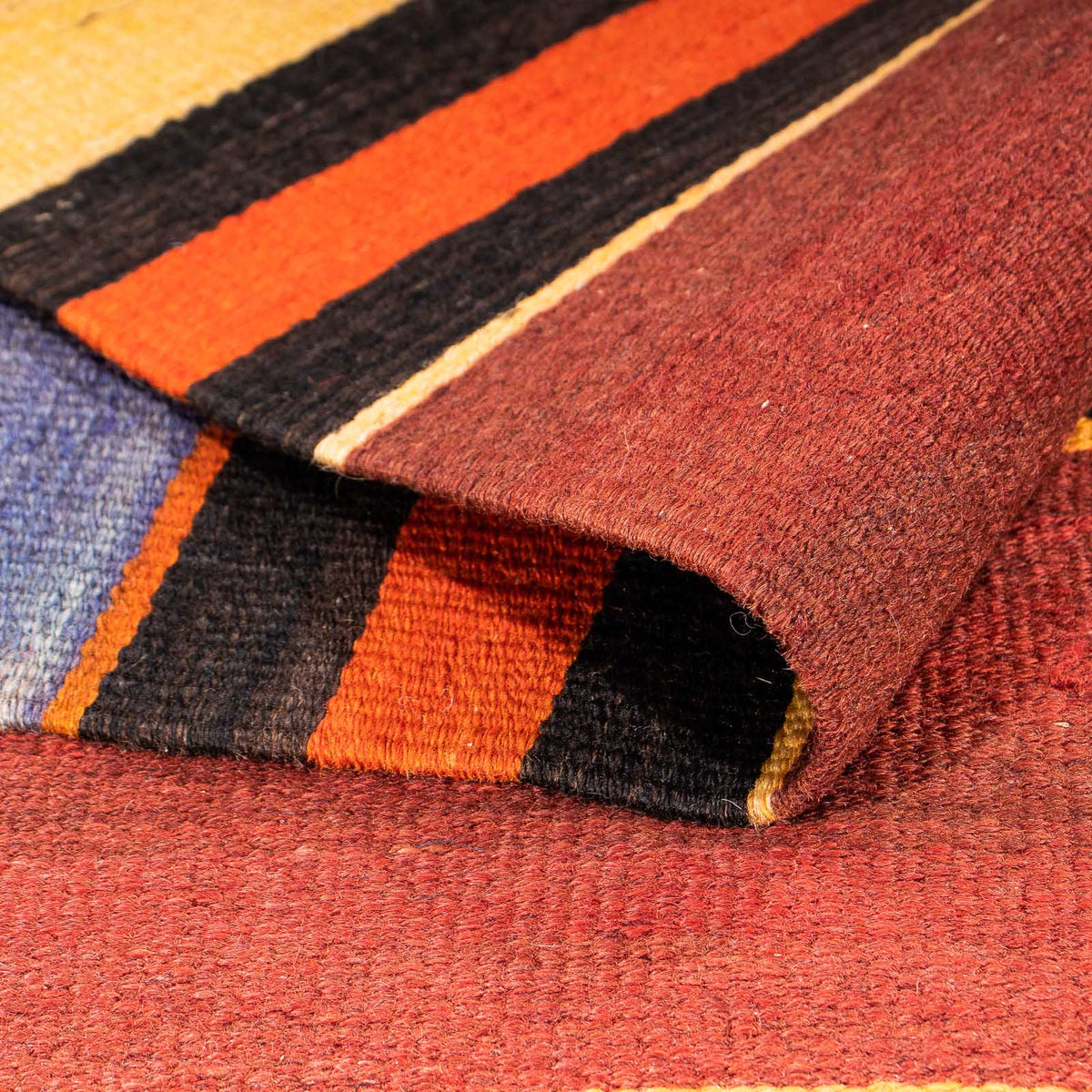 Tapis de couloir Tapis Kelim - Vieux - 290 x 115 cm - multicolore