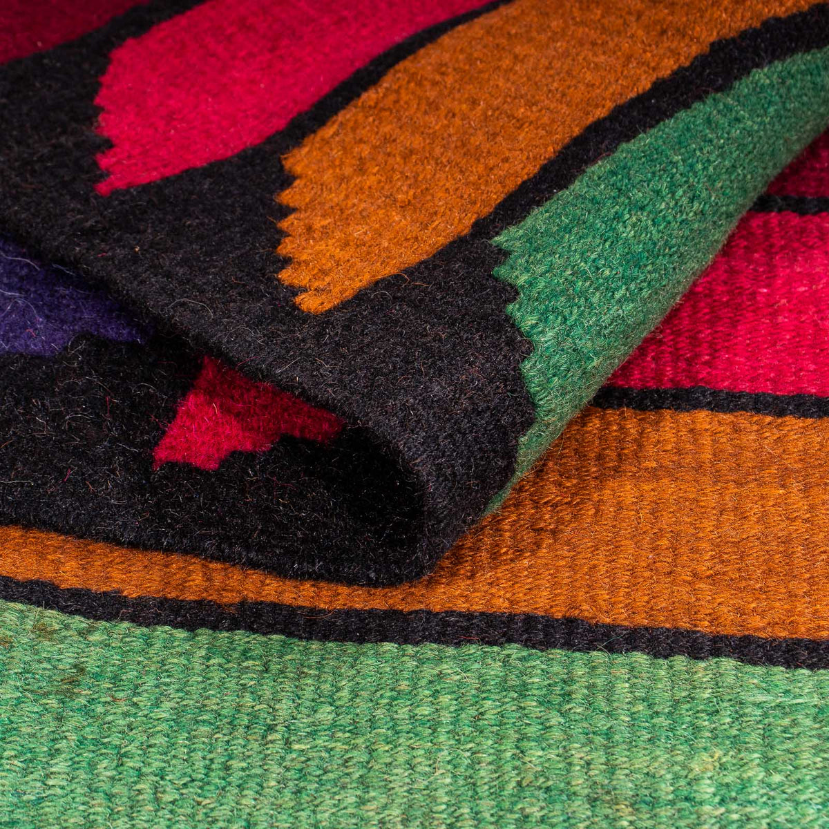 Tapis de couloir Tapis Kelim - Vieux - 350 x 185 cm - multicolore