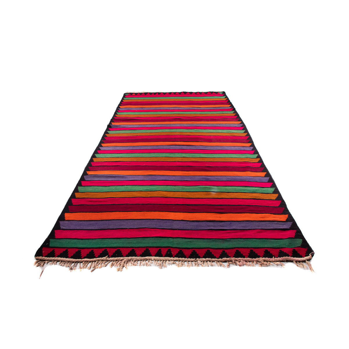 Tapis de couloir Tapis Kelim - Vieux - 350 x 185 cm - multicolore