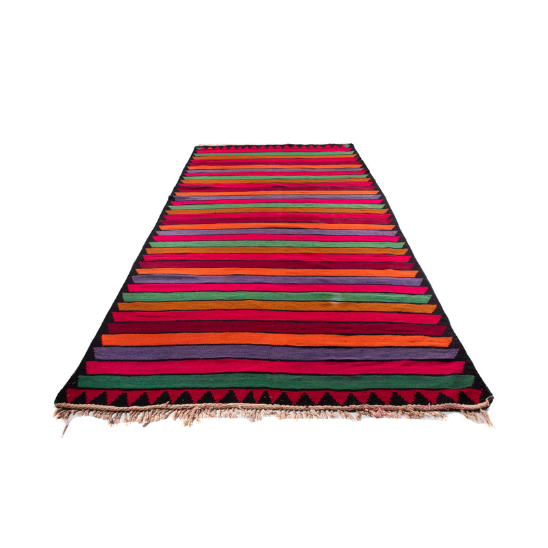 Tapis de couloir Tapis Kelim - Vieux - 350 x 185 cm - multicolore