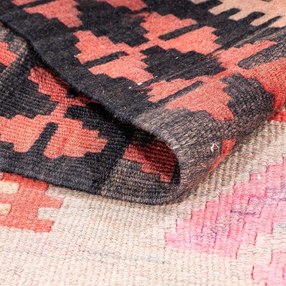 Tapis de couloir Tapis Kelim - Vieux - 395 x 180 cm - multicolore