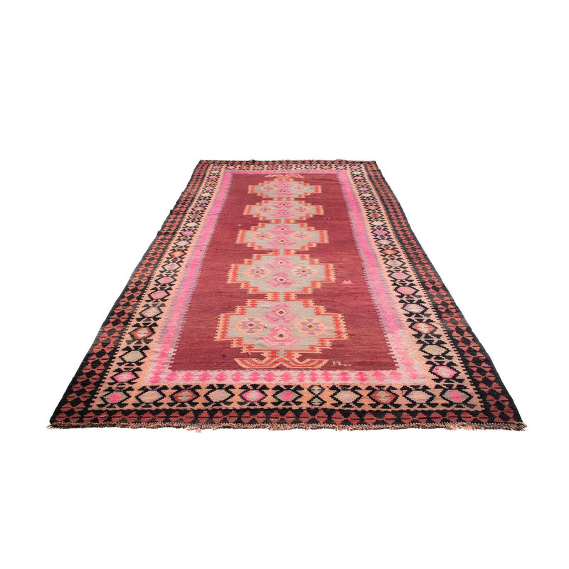 Tapis de couloir Tapis Kelim - Vieux - 395 x 180 cm - multicolore