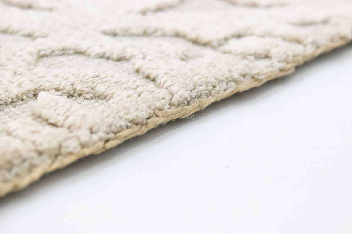 Tapis en laine carré - 67 x 66 cm - beige