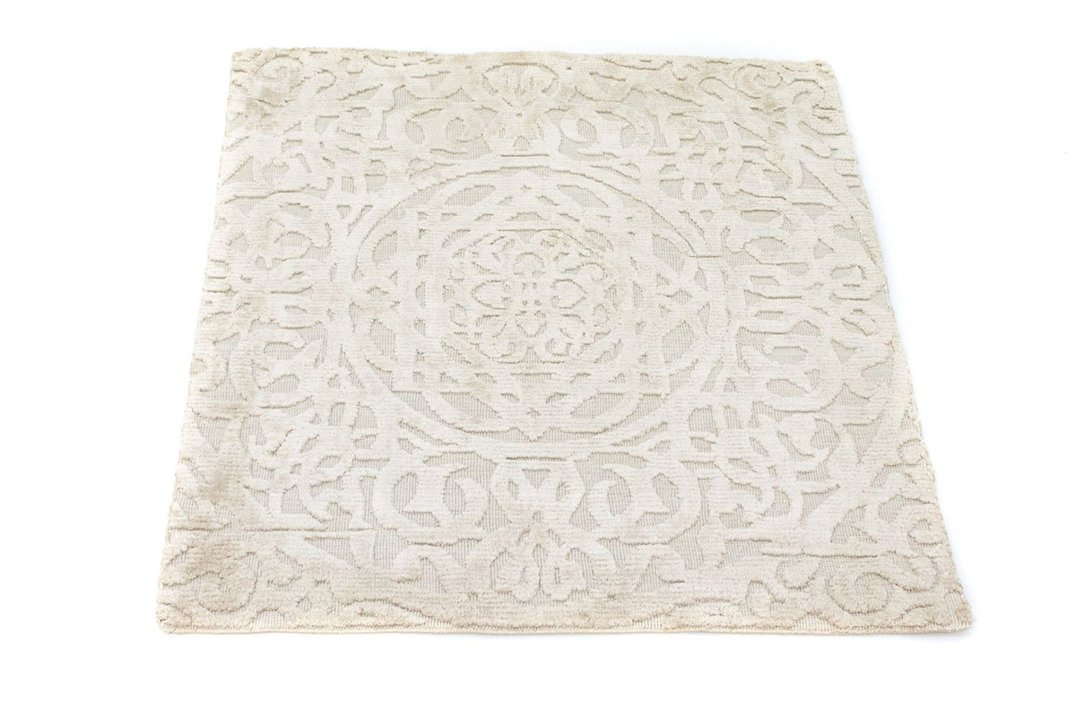 Tapis en laine carré - 67 x 66 cm - beige